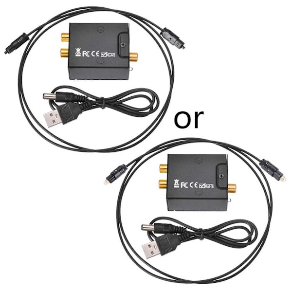 Digital til Analog Audio Konverter Optisk Fiber Koaksial Audio Dekoder Holdbar