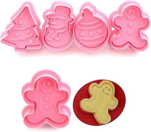 4 st Kakstämplar Kexform Kakform Pepparkakshus Julkakform