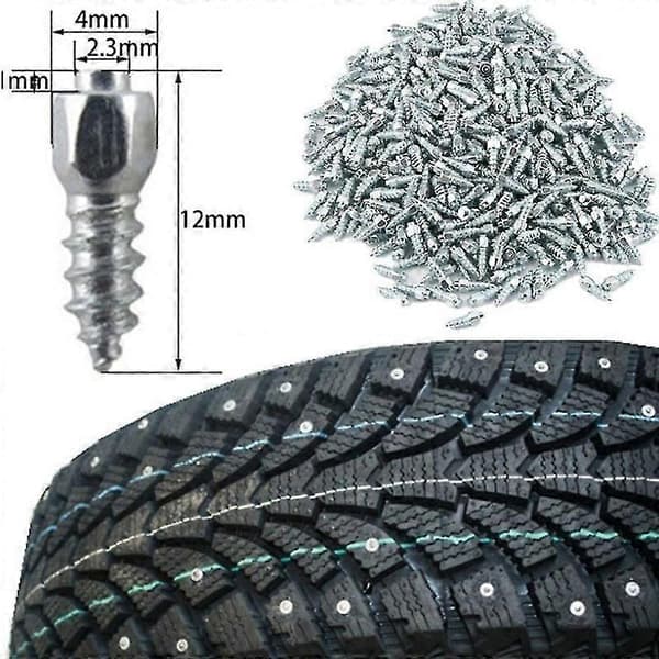 100 st/förpackning Bil Däck Dubbar Halkskydd Skruvar Spikar Auto Motorcykel Cykel Däck Klack