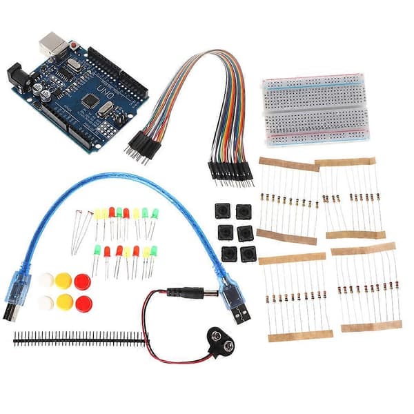 1 Sæt Starter Kit R3 Mini Breadboard LED Jumper Wire Knap