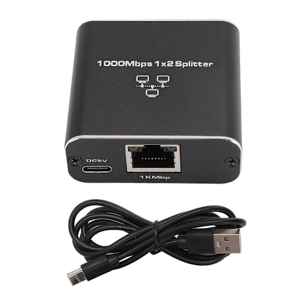 Gigabit Ethernet -jakaja 1–2 1000 Mbps RJ45 TYPE C -liitäntä Laajenna verkkoportteja LAN-internetjakaja