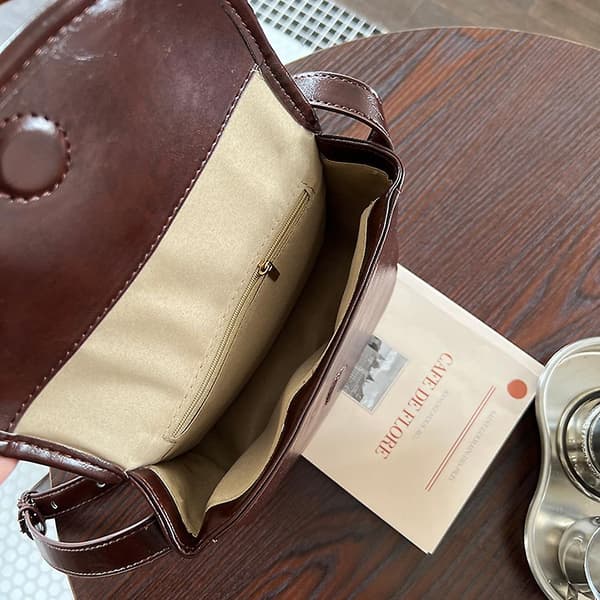 Rejsetaske til piger Efterår Vinter Skuldertaske til kvinder og piger Coffee color