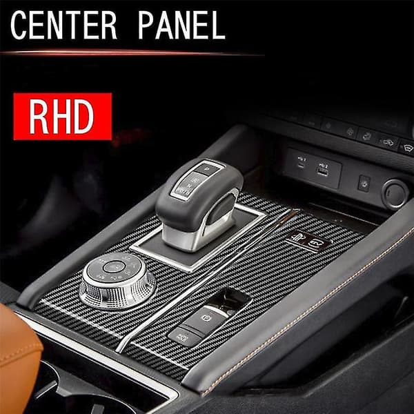 2 stk. Bil Kulfiber Central Gearskifte Panel Kontrolpanel Mærkat