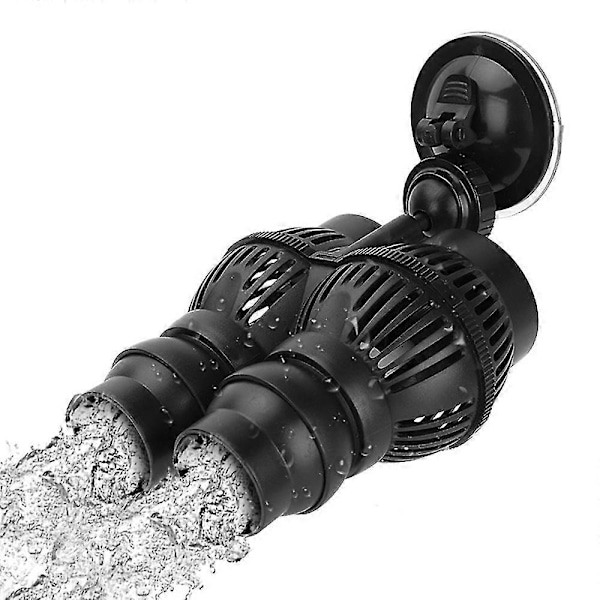 RS-308A 24W 12000L/H Dobbelthodet Strømningspumpe for Akvarium Bølgepumpe, EU-plugg