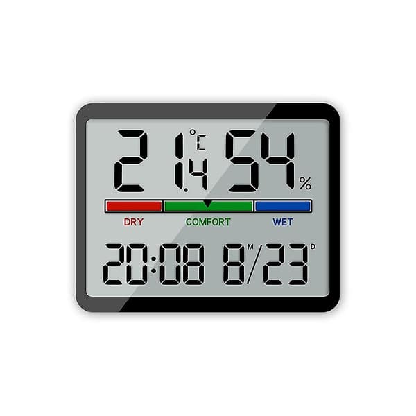 Digital Väckarklocka Temperatur- och Luftfuktighetsmätare Multifunktionell Elektronisk Inomhus Väckarklocka -a