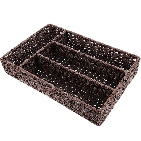 Kosmetik Opbevaringskurv Simpel Delikat Gitterdesign til Hjemmebrugere 30.5X21X5.5CM Organisation 1 stk