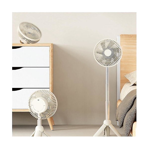 Bærbar Ventilator Genopladelig Mini Foldbar Teleskopisk Udendørs Ventilator 4000mah Elektrisk Køleventilator Til Hus