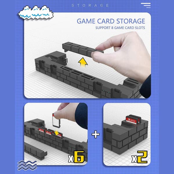 Ladeholder Spillkontroller Laderstativ for Switch Joy Con Oppbevaringshylle