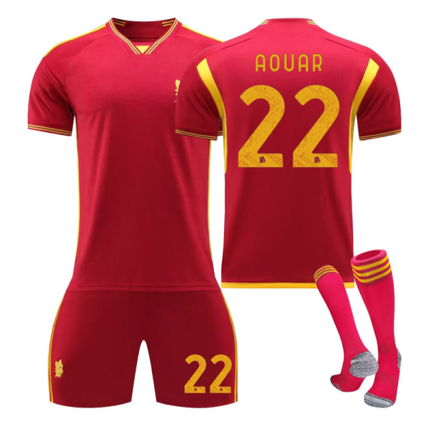 2324 Rome home jersey lasten opiskelijapuku aikuisten puku urheiluasut NO.22 AOUAR 18