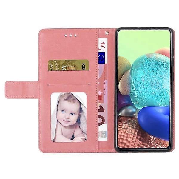 HT01 Yhteensopiva Xiaomi Redmi Note 12S 4G PU-nahkakotelo Lompakko Y-muotoinen linjakuviointi Puhelinjalusta Suojakuori Pink