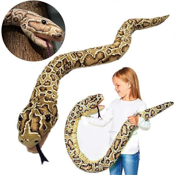 170 cm korkea simulaatio Super pitkä ruskea python pehmeät pehmolelut