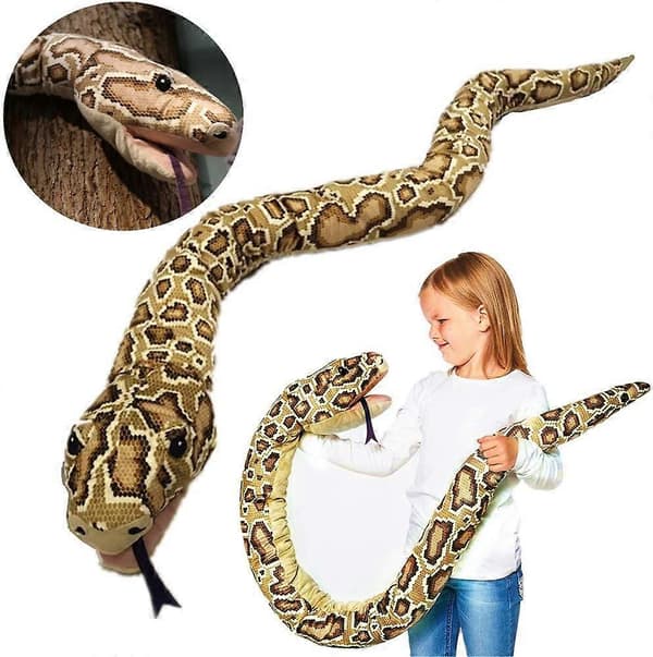 170CM Høj simulation Super lang Brun python Bløde Plys Legetøj