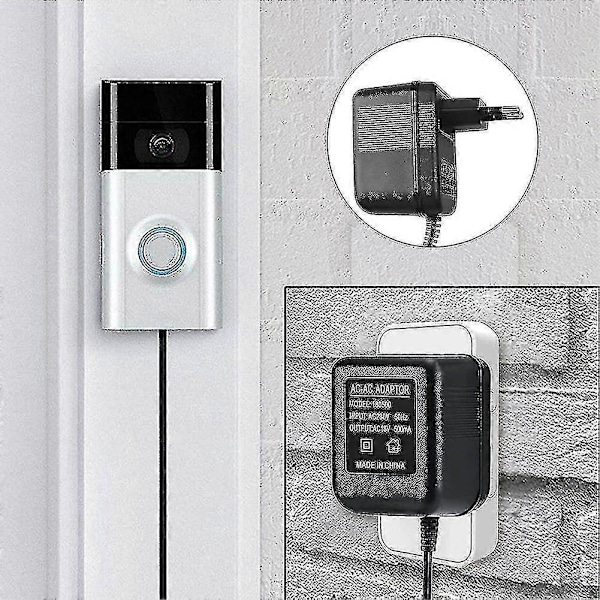18v 500ma Strömförsörjningsbatteri för Ring Dörrklocka Utomhus EU-kontakt
