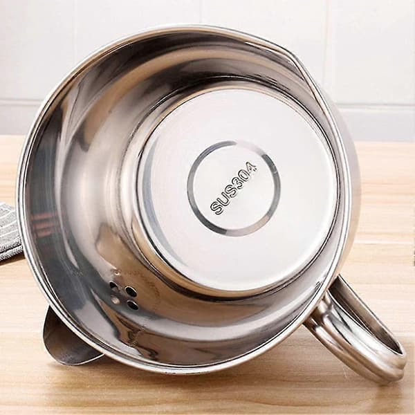Fedtseparator til saucer Sovsebåd Rustfrit stål Fedtseparator Kande Sovsekande Kande Fedt