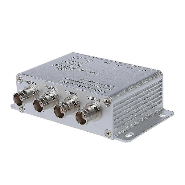 UTP 4-kanals Passiv Video Balun Sändare/Mottagare