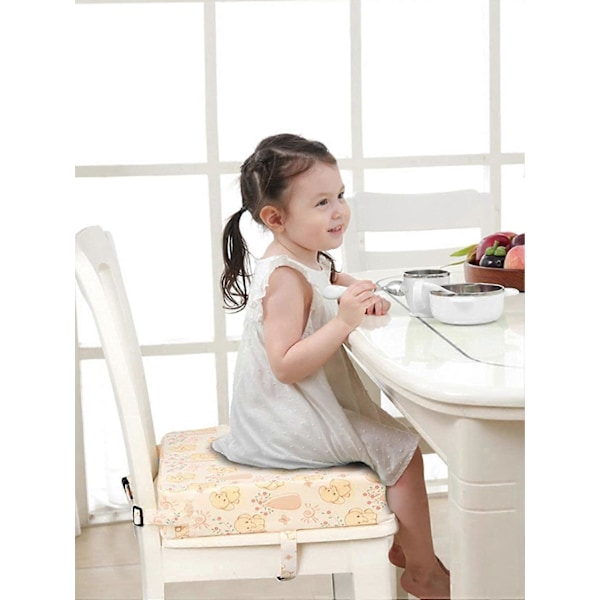 Baby Booster Sete - Baby Booster Sete med Stropper, Demonterbar Justerbar Vaskbar Småbarns Spisestolputer Barn Spedbarn Reisesete Boosterpute e