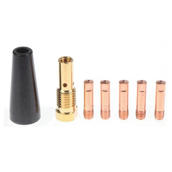 15 stk. MIG svejsekit Flux Core Gasløs Dyse 0,8 mm Messing Svejsetips Udskiftning MIG Svejsertilbehør - Yvan