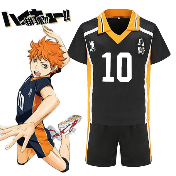 All Team Uniform Nekoma High School Cosplay Kostym Karasino Haikyuu Shoyo Hinata Kageyama Tobio Daichi volleybolltröja Black 1 XXL