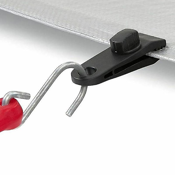 1/10 st Fasta Plastklämmor För Utomhustält Vindtät Presenningsklämma Med Tandformad & Skruvlås