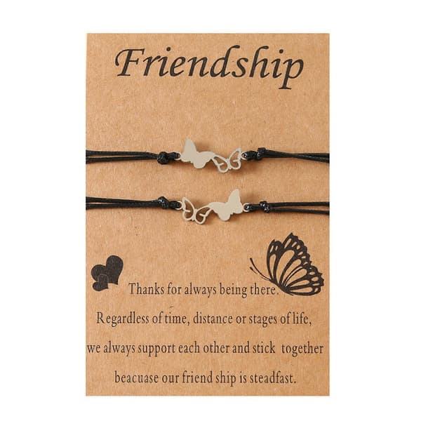 for Creative Rustfrit Stål Sommerfuglformede Flettede Armbånd 2 stk./3 stk. Sæt