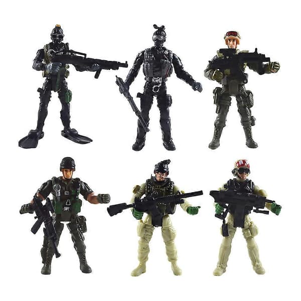 6 st Pussel Leksaker Figurer Modell Leksaker Modell Leksak Simuleringsmodell