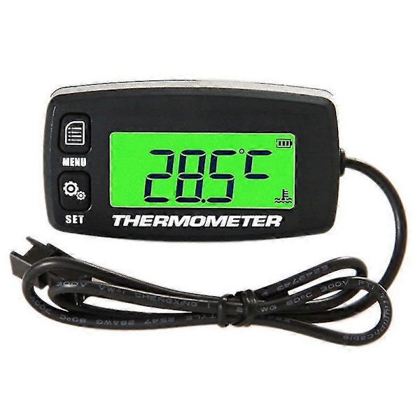 Digital LCD Motor Temperaturmåler Over-temperatur Alarm Med Sensor Rl-ts002 Til Motorcykel Dirtbike Atv Y