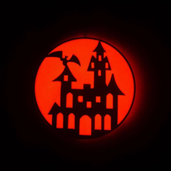 Halloween Lysende Glass Spøkelseshus Anheng Bakgrunnsdekorasjon Gave