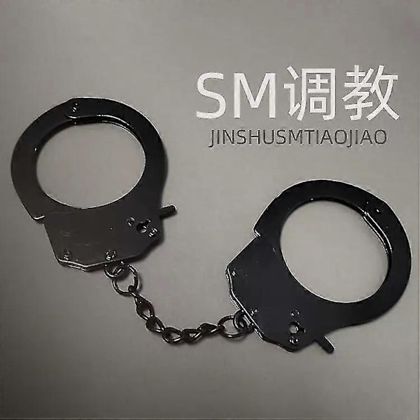 Sorte håndjern i rustfrit stål, Sm