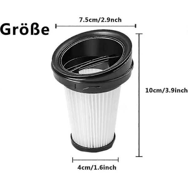Cisea 6 stk. filter for Grundig Vch9629 støvsuger, Reehi erstatningsfilter for Vch 9832, filtertilbehør for Vch9632 Vch9631 Vch9630 Vch9629 (r