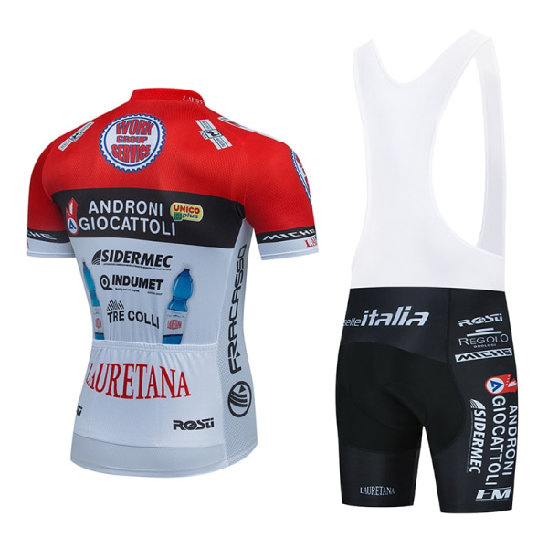 Team Androni Giocattoli Set MTB Jersey Pyörävaatteet Kesä Maantiepyöräpaita Miesten lyhyt Maillot Ropa Ciclismo Suit White 5XL