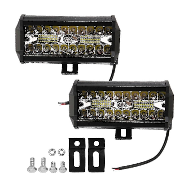 2x 7 tommer 800w Led Arbeidslys Bar Flom Lysbilde Combo Offroad Suv
