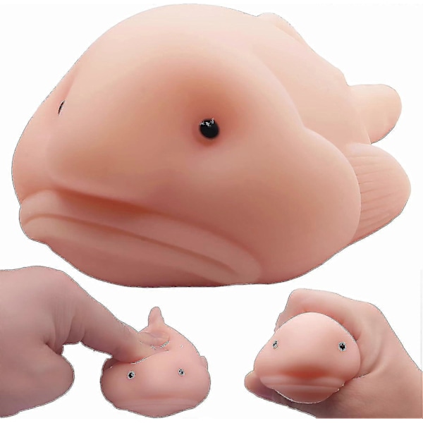 Dra, Sträck och Kläm Stress Blob Fish Leksak, Sensorisk Fisk Ansiktsuttryck, Söt Ångestdämpande Leksak, Stressreducerande Ångestlindring-ZZY