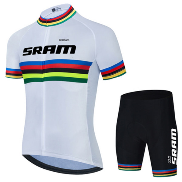 SRAM Cykelkläder Herr Sommar Herr Set 2023 Mtb Outfit Set Sportswear Shorts Uniform Jersey Byxor Man Kläder Skjorta Haklapp Army Green M