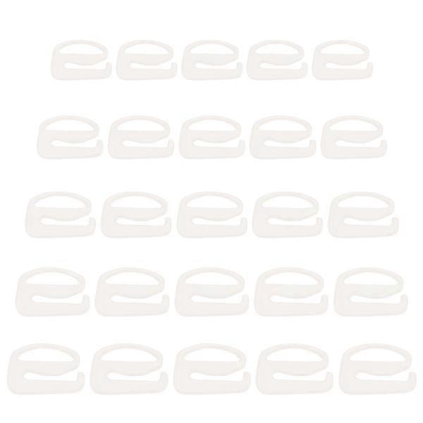 1 Set 100 st Plast BH Axelband Spänne Justerare BH Clip BH Lås BH Tillbehör 9-formad Design (Transparent 16L=10.0 MM,24L=15.0 MM,6MM,8M