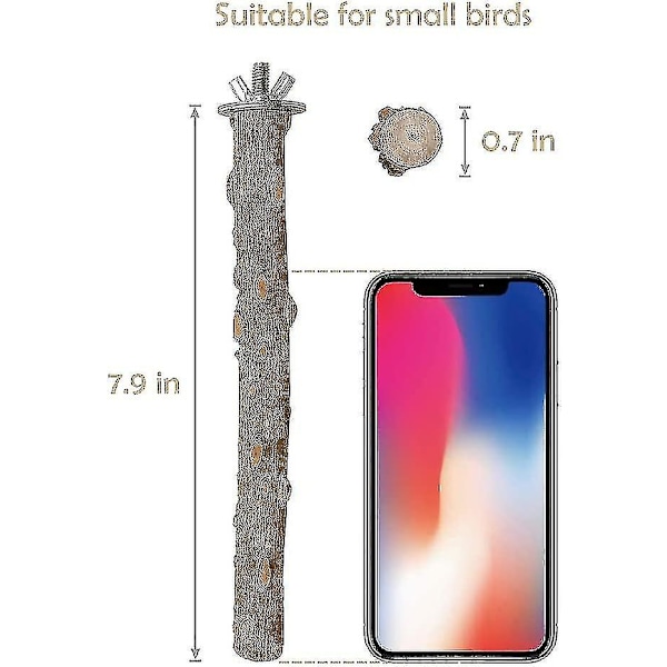 Lintuhäkki Budgie Orsi 4 kpl Luonnonpuu Teline Papukaija Lelut