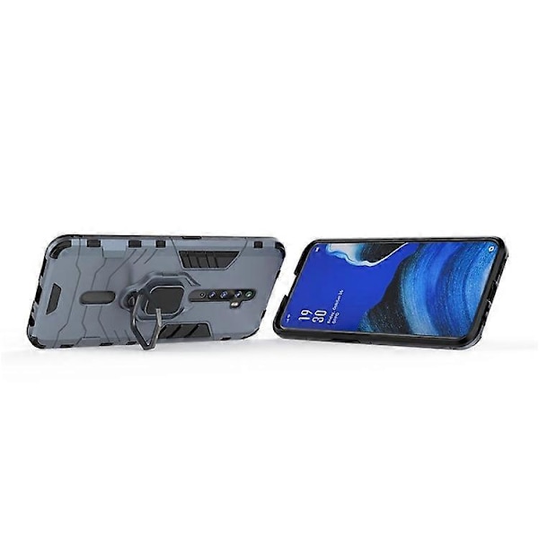 Cool Guard Ringhållare Stöd PC+TPU Hybrid Telefonskal Kompatibelt För OPPO Reno2 Z Blue