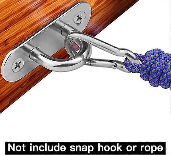 4 Stykker Rustfrit Stål Loftkrog 3,1 tommer Pad Øjeplade Marine Hardware Hæfte Krog Løkke Skruer Montering