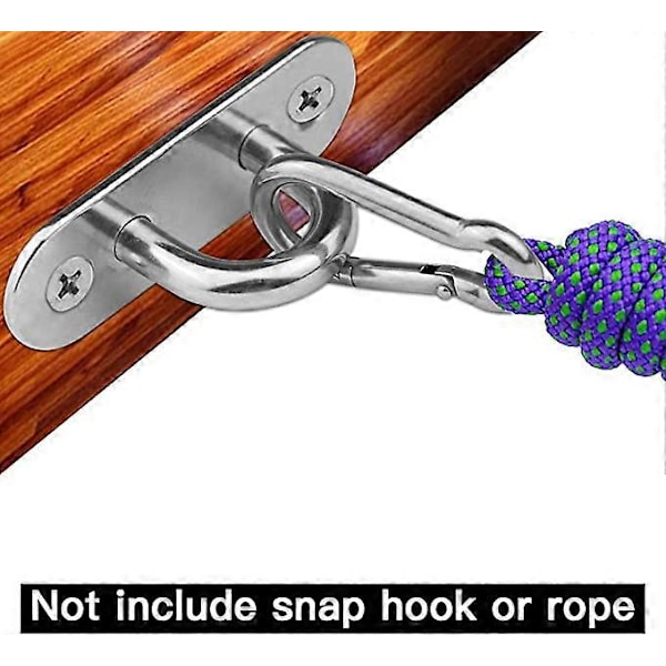4 Stykker Takfeste i Rustfritt Stål 3,1 tommer Pad Eye Plate Marine Hardware Staple Hook Loop Skruer Feste