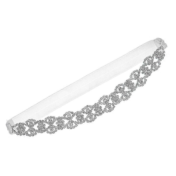 Brud Bröllopsstrumpband Benstrumpband Elegant Strass Silver 1Set