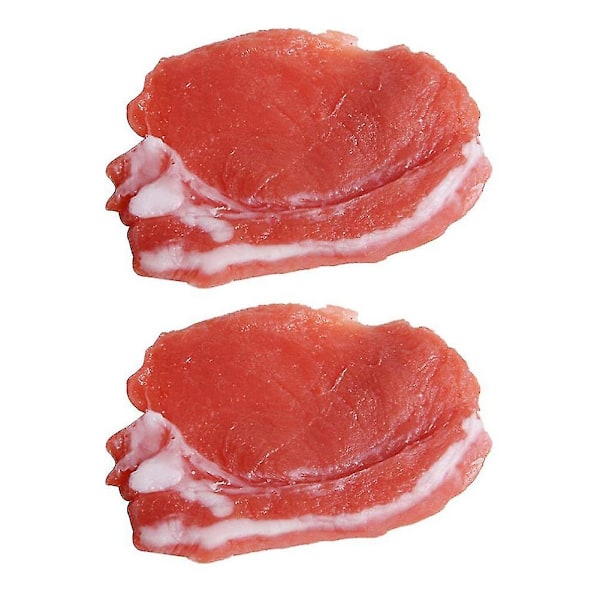 2 st Kokt Fläsk Simulation Verklighetstrogen Köttmat Köksskåp Skrivbordsdekoration Fotorekvisita Di