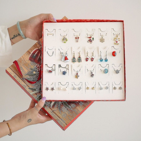 Adventskalender Flickor Berlock Armband Making Kit För Barn Julnedräkningskalendrar Adventspresent Smycken Adventskalender