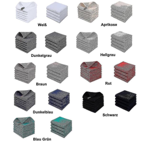 6-pack Premium 100% Bomull Frotté Diskhanddukar, Superabsorberande Disktrasor med Hängögla Red 34*73cm