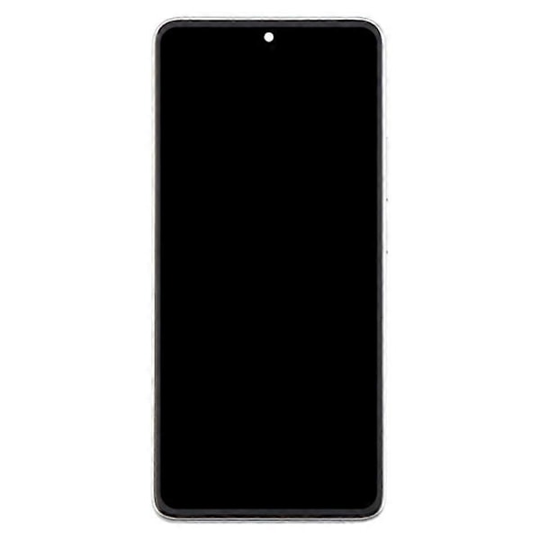 Kompatibel för Xiaomi Redmi Note 14 5G Grad C LCD-skärm och digitizerenhet + Ramdel (TFT) (Utan logotyp) Silver