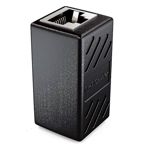 1x Cat6 Koblingskabel Konnektor Netværkskabler Patchkabel Ethernet Kabel Skærmet Modulær Adapter 2x Hun Jack Rj45 Dsl Lan Sort