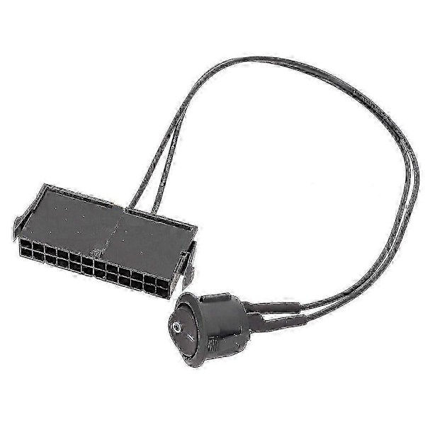 24 Pin Hun ATX PSU Strømforsyning Starter Tester Start Op Jumper ON OFF Switch Kabel 18AWG 30CM