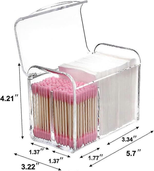 Qtip Behållare Dispenser för Badrumsorganisation, Klar