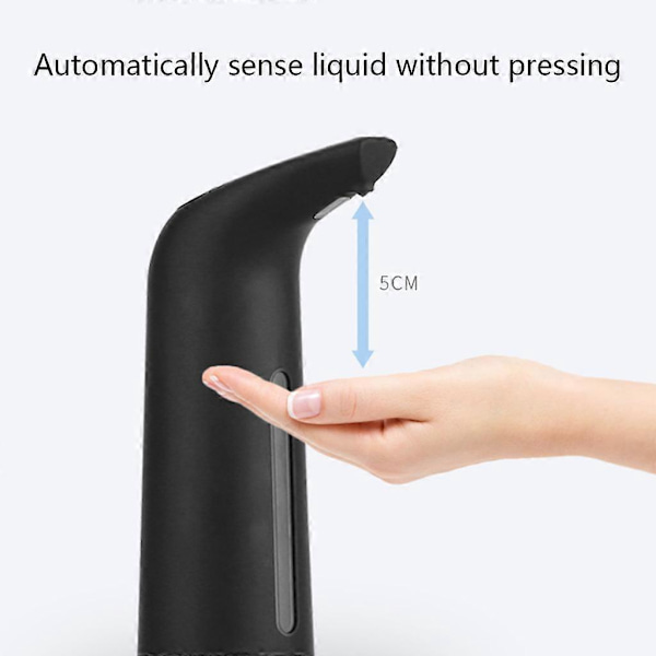 Bänkdiskmedeldispenser 400 ml kapacitet, drivs av 4 x AAA-batterier (ingår ej)