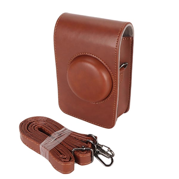 Kameraväska Vintage Vattentät Mjuk PU Läder Skyddsfodral med Avtagbar Rem för Instax Mini EVO för Polaroid Mini EVO Brun
