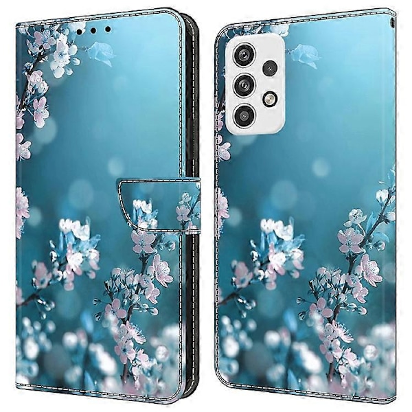 Kompatibelt Läderfodral med Flip-funktion och 3D-mönster, Ställ och Plånboksfunktion för Samsung Galaxy A23 5G (Global Version) Plum