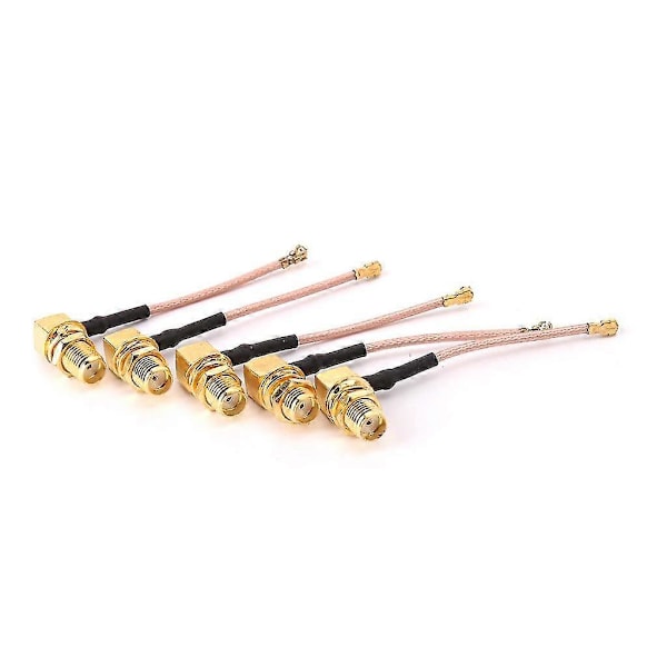 5st SMA Hona Rät Vinkel Till Ufl/IPX/IPEX RF Koaxial Adapter RG178 Pigtail Kabel